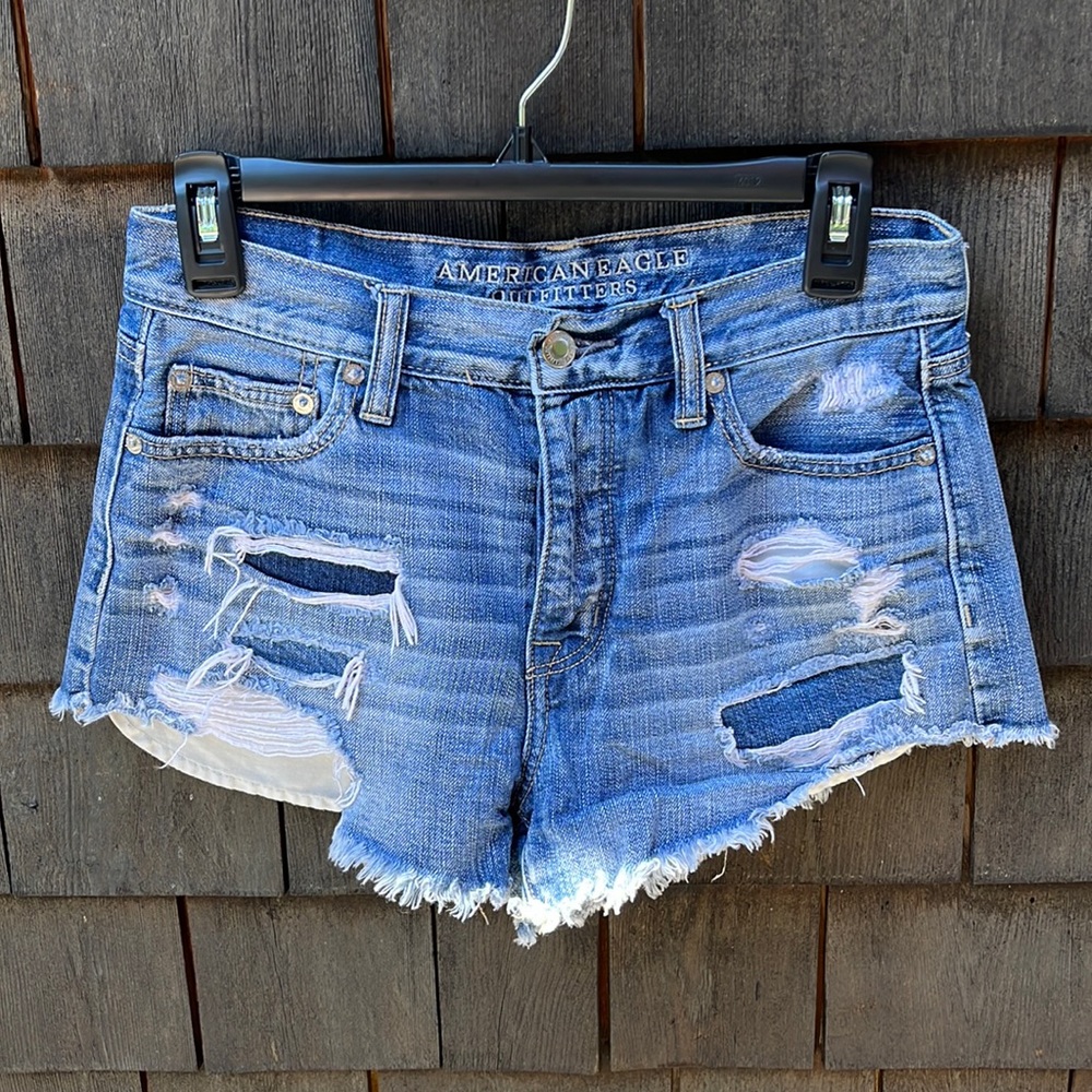 American Eagle festival hi-rise jean shorts